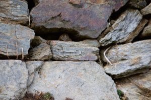 Rocks from Fazenda Agrícola Prádio vineyards in Ribeira Sacra, Galician