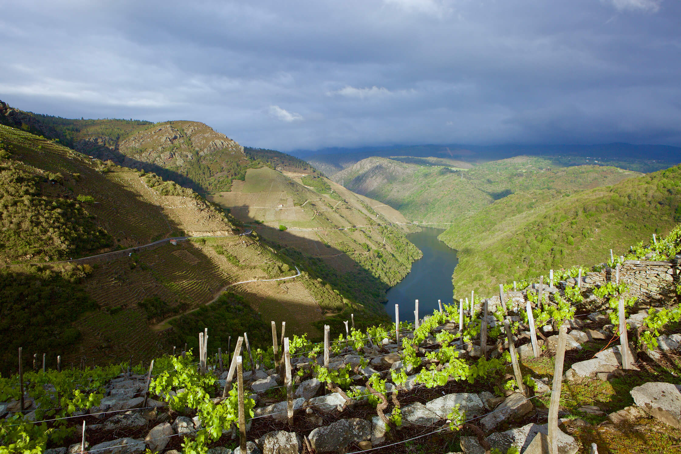 Amandi on the left, Ribeiras do Sil on the right