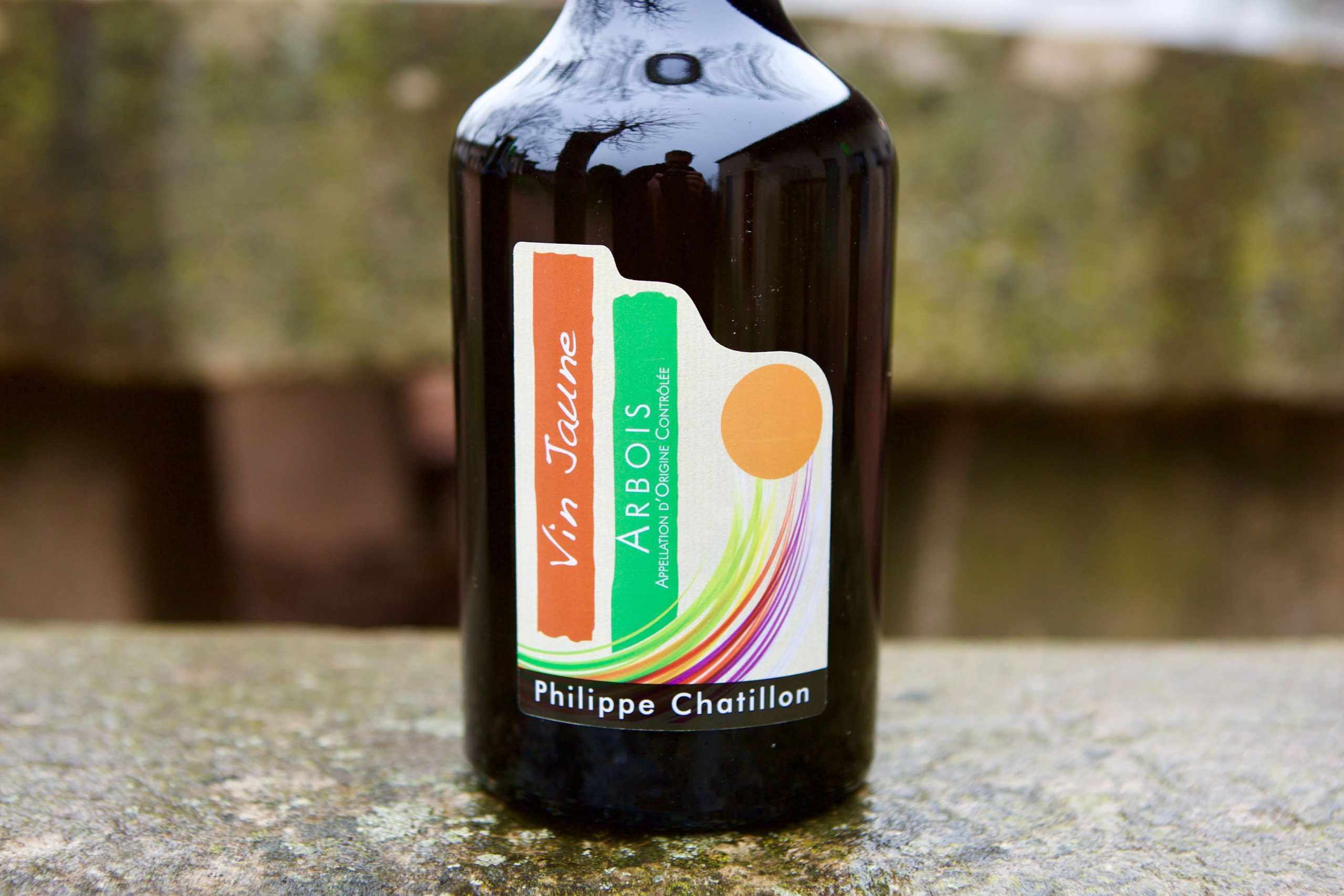 Bottle of dark liquid