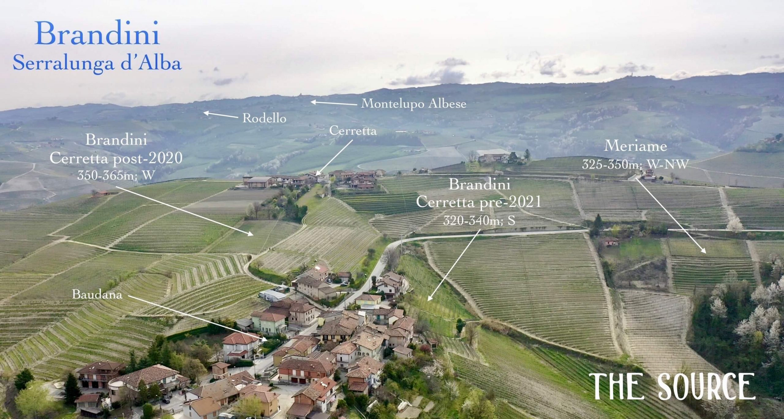 Aerial view of Brandini vineyards