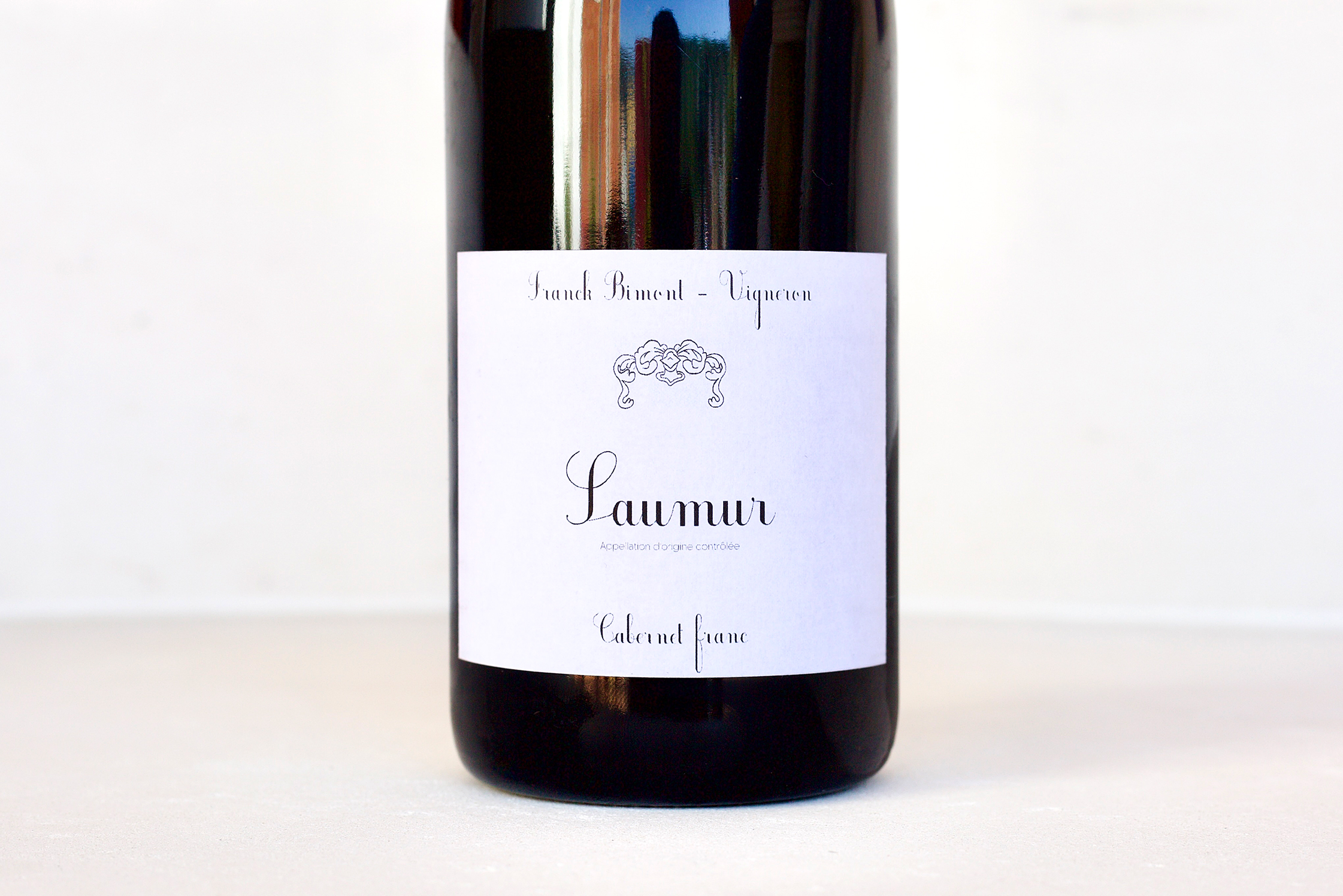 Franck Bimont Saumur Rouge bottle, Le Puy-Notre-Dame