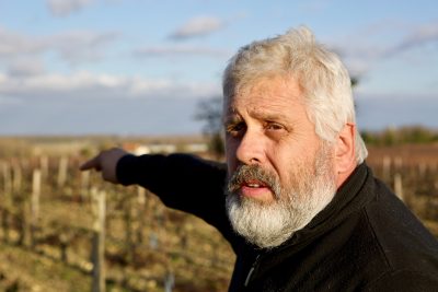 Franck Bimont in the vineyard, Le Puy-Notre-Dame