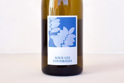 Sous Les Coudriers Alsace white wine bottle label