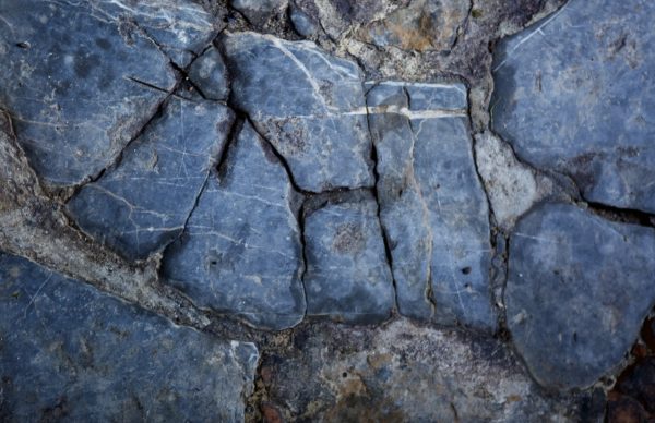 Blue metamorphic stone found in Maneterra's vineyard soils in Liguria.