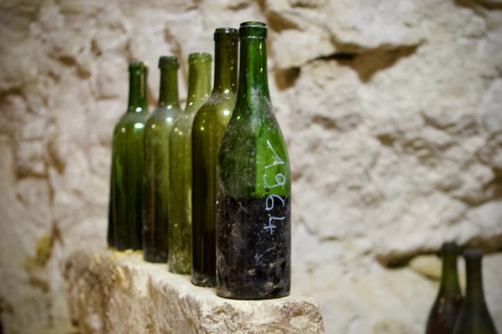 Old Loire Valley Cabernet Franc bottles, Domaine de la Lande
