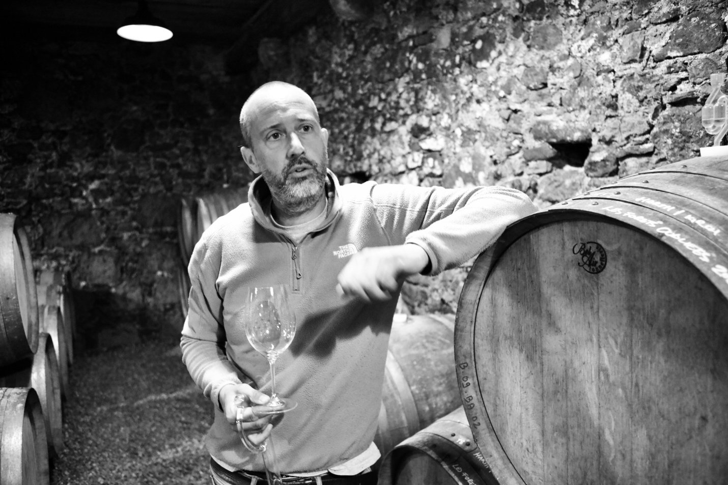 Tasting in the Hunter McKirdy rock cellar